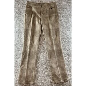 Chico's Snakeskin Pants Women's Size 2 Straight Leg Tapered Jeans Inseam 31